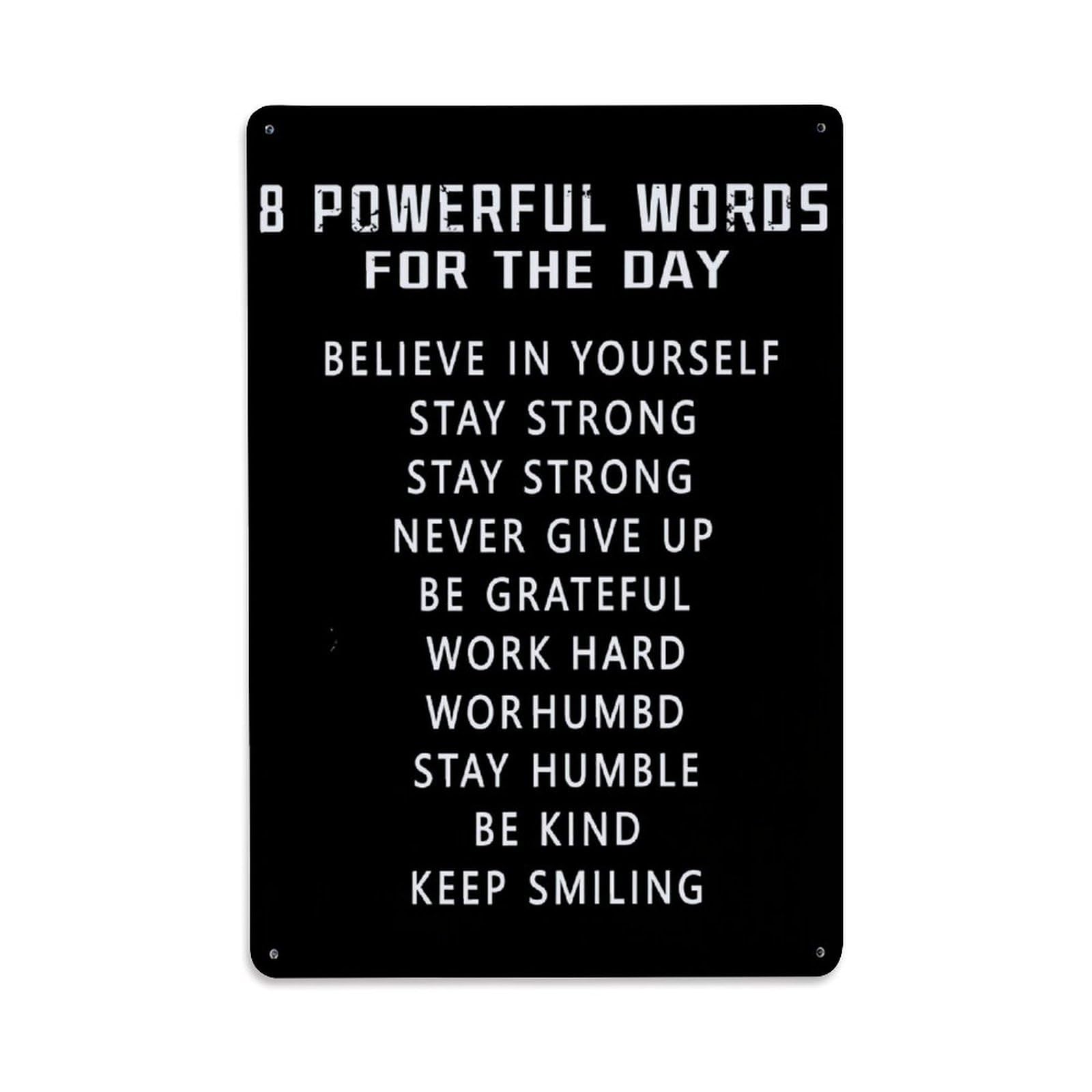 Jdyaojiesheng Vintage Believe In Yourself Stay Strong Stay Strong Tin Sign Retro Metal Wall Decor Metal Poster, Home Bar Garage Farmhouse Cafe Wall Art Decoration 8X12inches