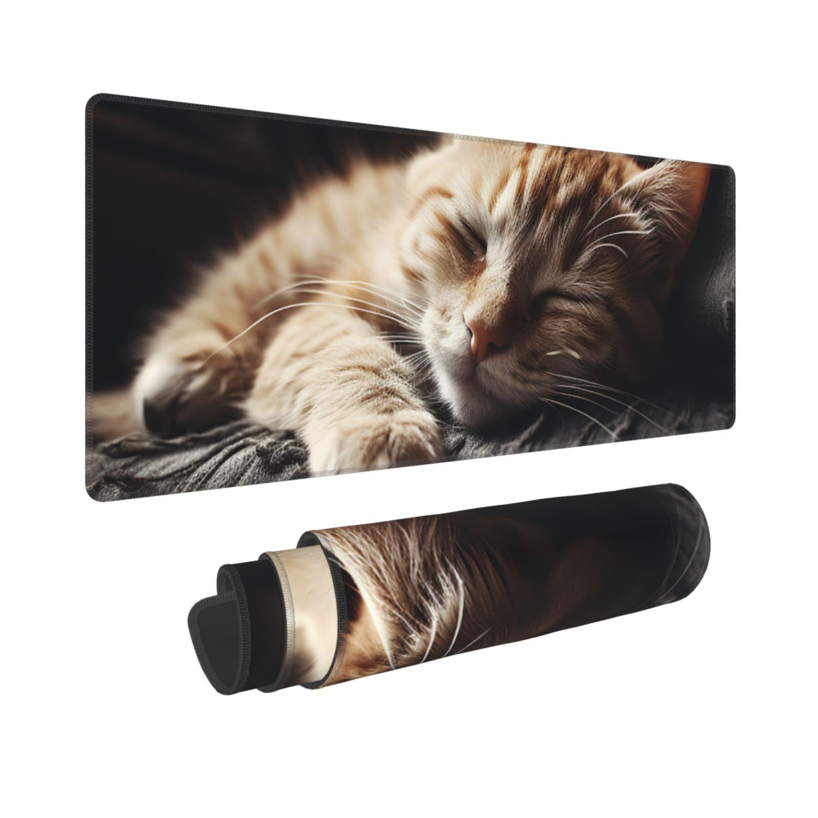 Tapis de souris de jeu grand format anti-glisse motif chaton - 8