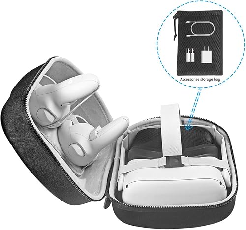 Miniatura 5 de MASiKEN Hard Case for VR Oculus Quest 2 Headset Controllers Carrying Case, Waterproof Portable Quest Case for Travel and Home Storage Official Elite