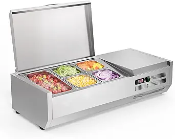 ROVSUN Refrigerated Condiment Prep Station, 40