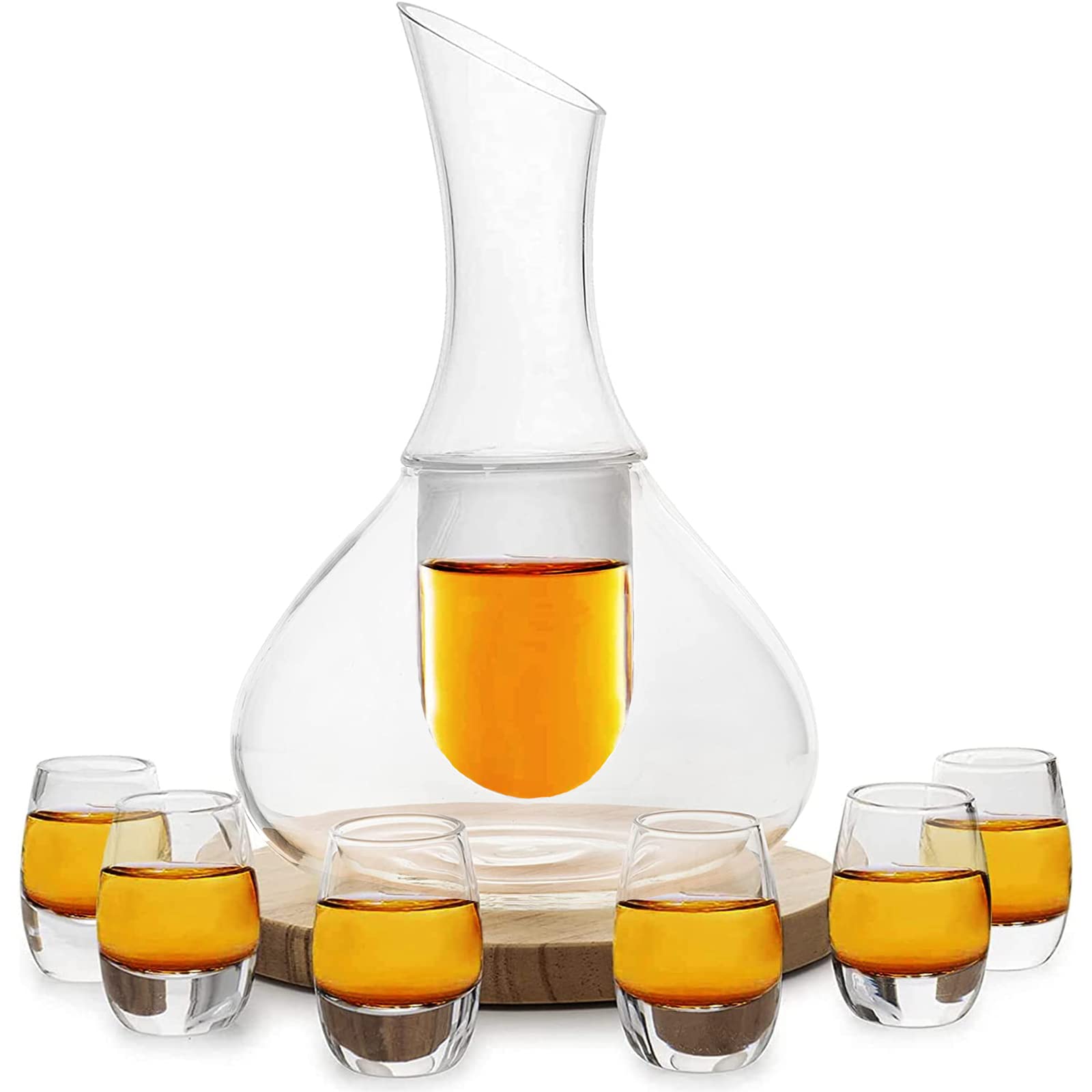 Amazon.com | Sake Set Glasses - 15 Ounce Carafe & 6-1oz Crystal