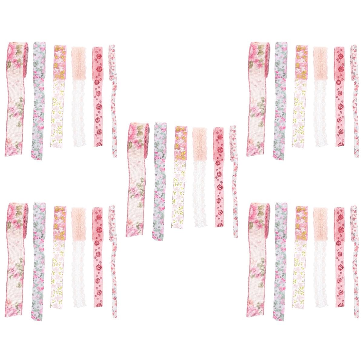 30rollos Cintas Decorativas De Raso Floral Para y Manualidades Ribbons De Metros Para Envolver Flores y Pasteles