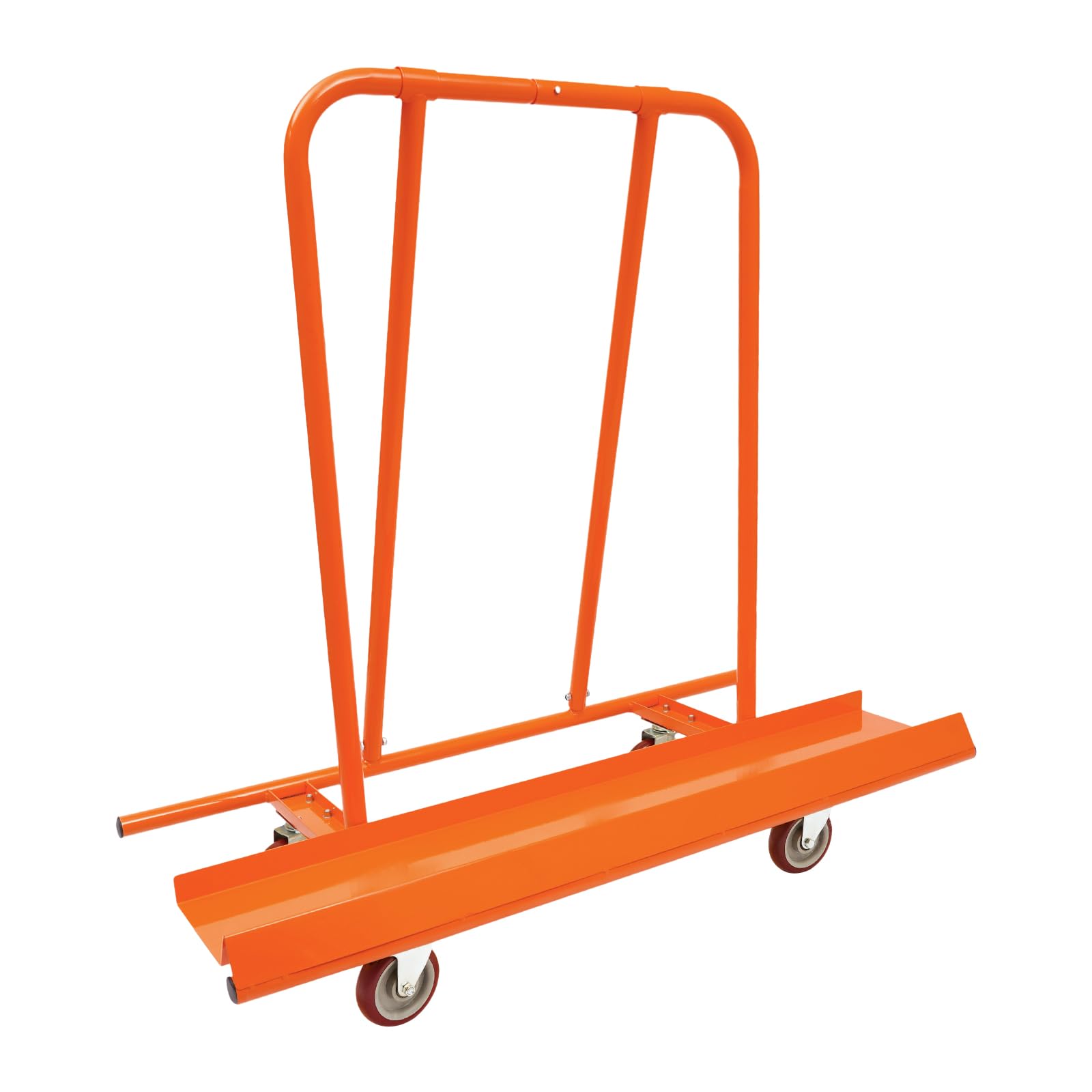 Paneelkarren 800kg oranger Schwerlastwagen für Gipskartonplatten Transport | Schwerlast Paneelkarren 18 cm Panel 4 Rollen mit breitem Griff für sicheres Handling auf Baustellen (Orange)