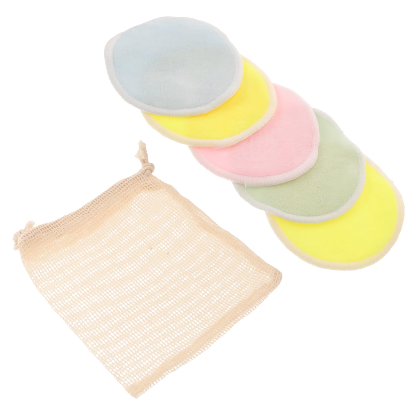 SOESFOUFU Facial Cleaning Pads Makeup Pads Cotton Rounds Washable Reusable Gentle Cleansing Random Color