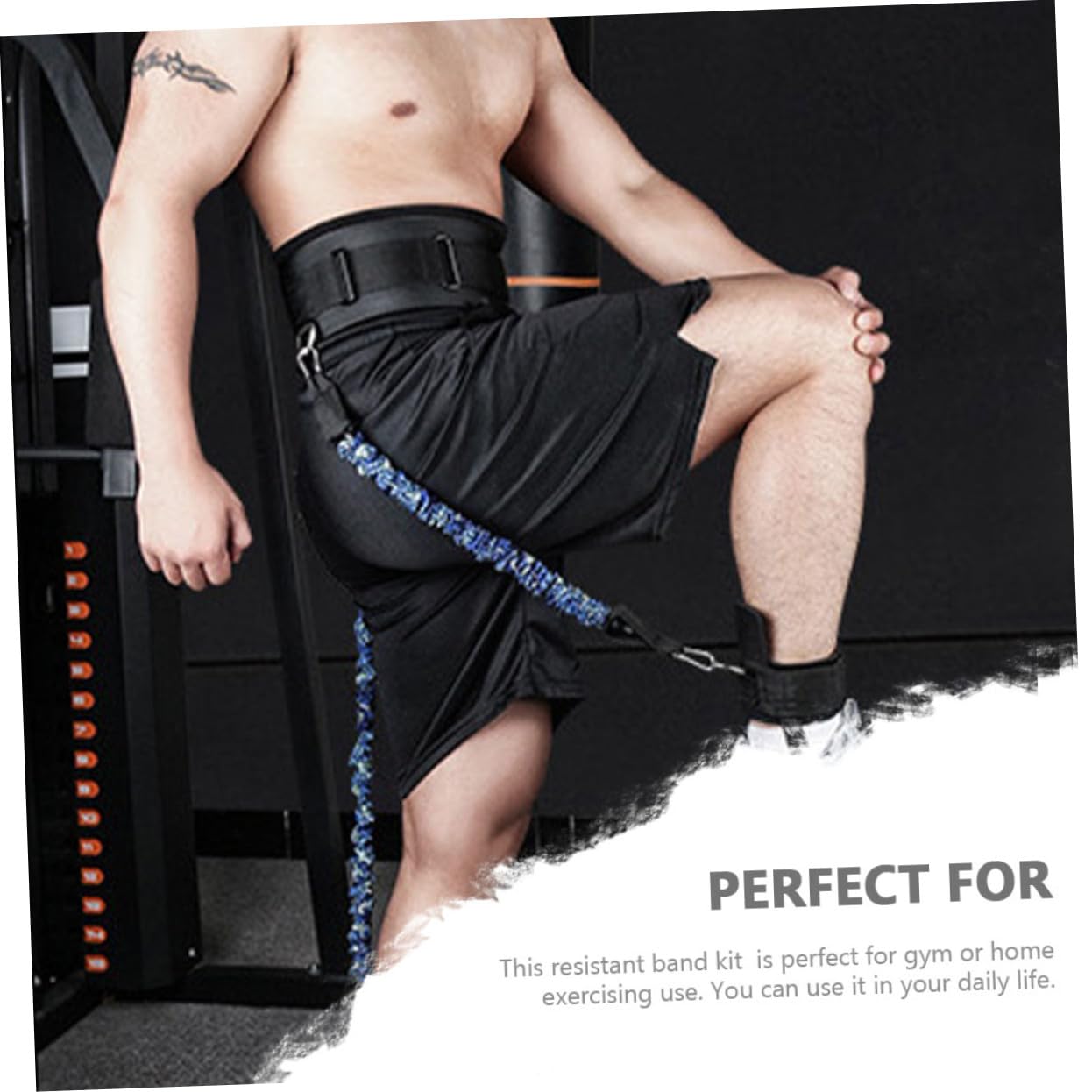 BESPORTBLE Banda de Resistencia para Piernas Kit de Entrenamiento para Casa Correas para Tobillos Bandas de Cintura Equipo de Fitness para Gimnasio Interiores para Entrenamiento de Rebote
