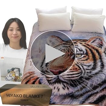 Amazon.com: Tiger Animal Print Blanket 5.3 Lbs - Warm Plush