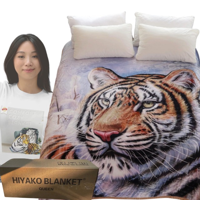 La caph 3COLOR CUTE TIGER BLANKET ホワイト 再入荷】3color cute tiger blanket