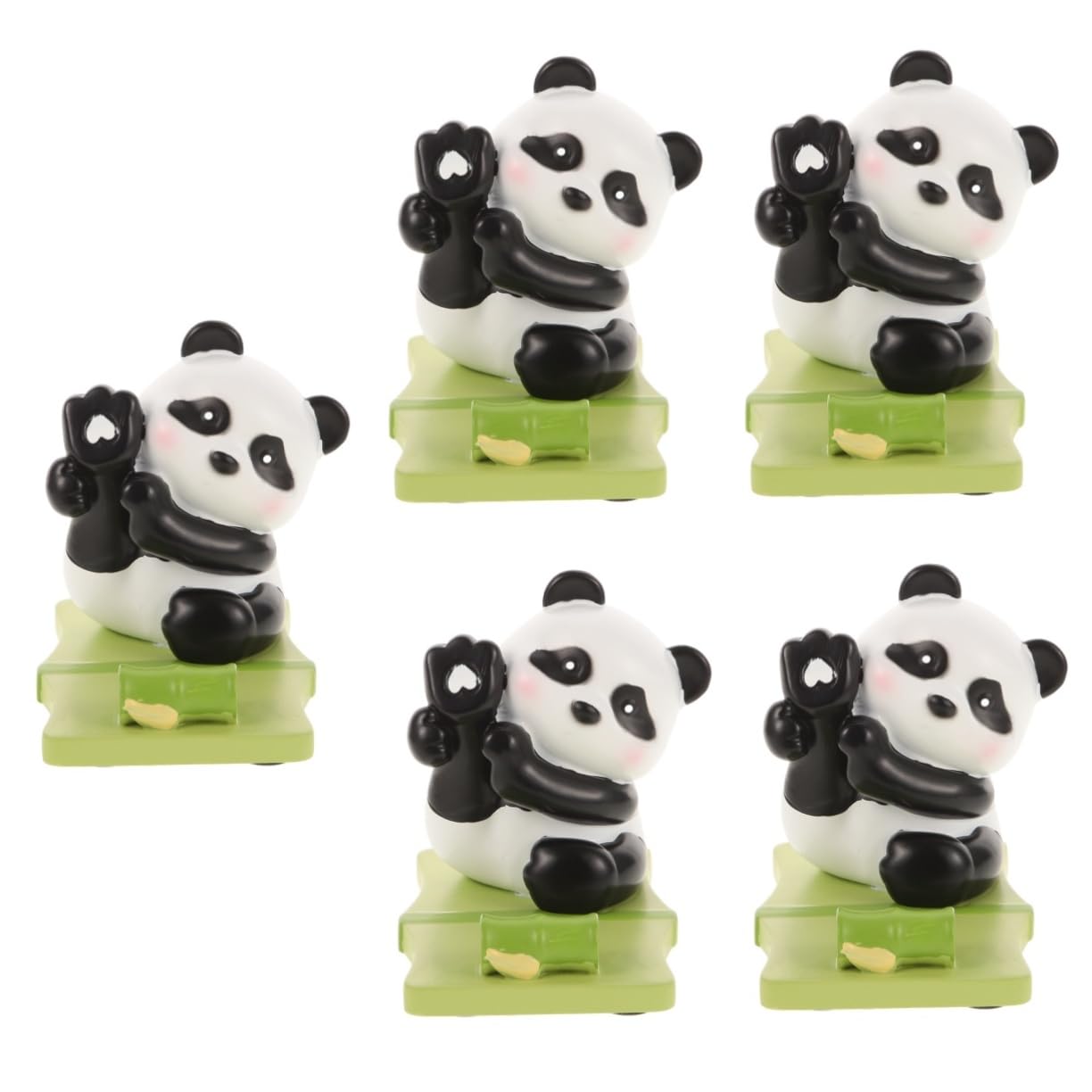 UKCOCO 5pezzi Supporto Per Telefono Panda Carino Porta Cellulare Da Scrivania Resina Design Compatto e Adorabile Per Decorazione Desktop Accessorio Pratico e Resistente Ottimo Per Uso