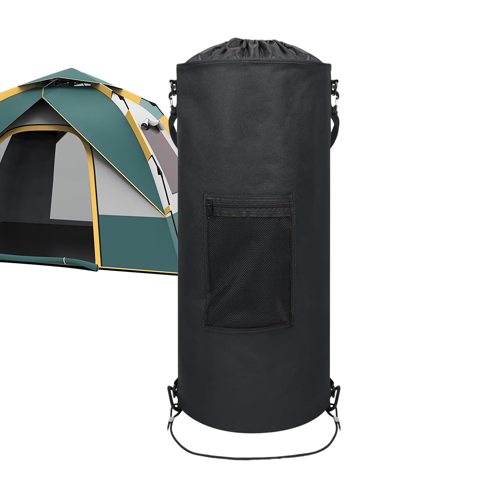 Boat - Cestino per la spazzatura, 64 x 26 cm, riutilizzabile, 45 – 59 litri, per camper, organizzatore di contenitori di supporto per cavo della spazzatura, contenitore pieghevole impermeabile in