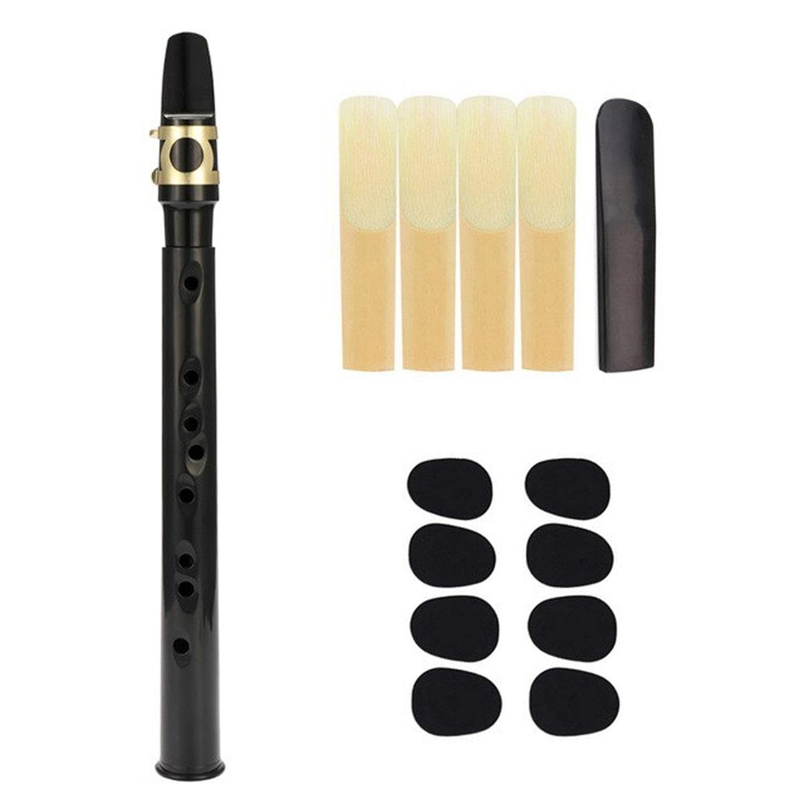 Kit de Mini Saxophone avec Bec et étui de Transport - Idéal pour Les Débutants et Les Professionnels, Café