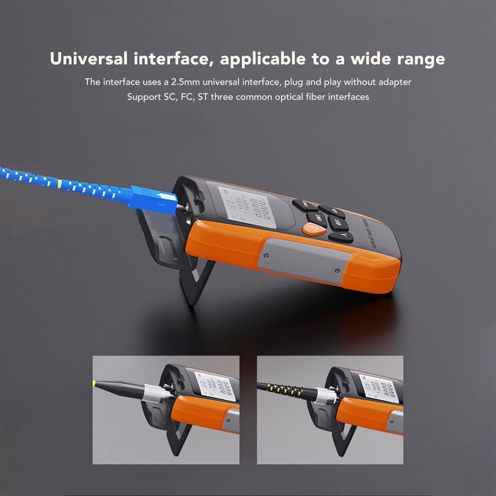 Probador de Cable de Fibra óptica Medidor de Potencia de Fibra óptica Portátil Universal Medidor de Potencia de Atenuación óptica de 30 Km