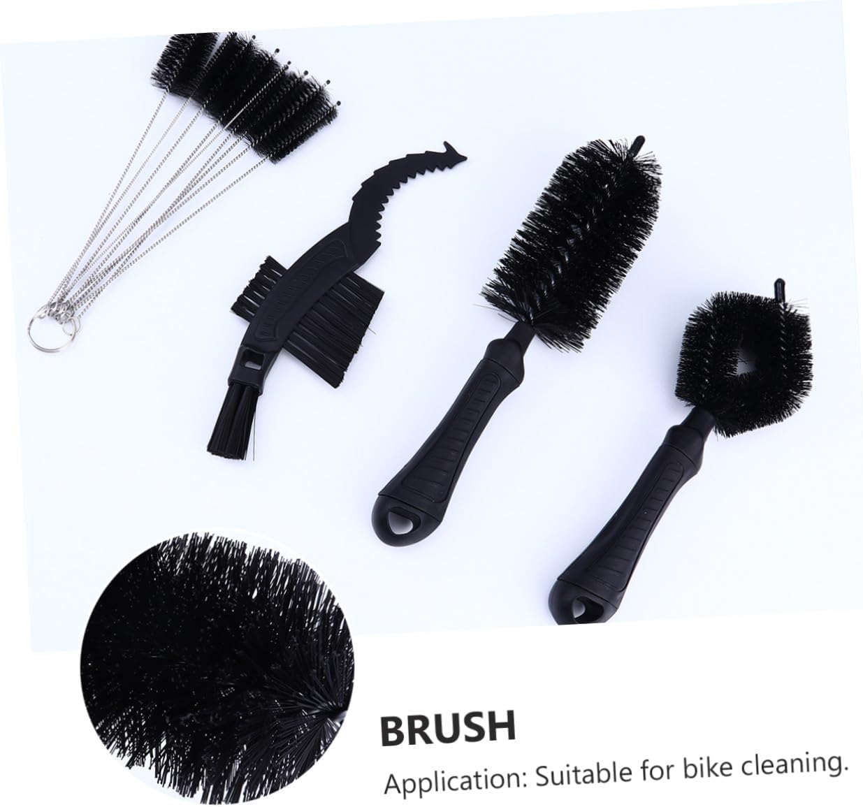 Abaodam 13pcs Ergonomic Handle Bike Cleaning Brush Kit Nylon Tube Brush Bike Cleaning Tools Chain Cleaner