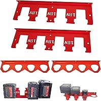 WOLGNKI Metal Battery Holder Organizer for Milwaukee M18 & M12 Batteries - 2pcs Each Sturdy Wall Mount Storage Rack