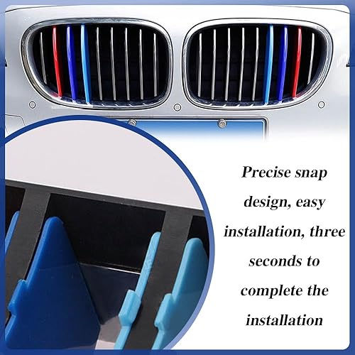 Miniatura 4 de 3 adornos de rejilla de automóvil, adornos decorativos de malla para parrilla delantera de automóvil, moldura de parrilla frontal de ABS a presión,