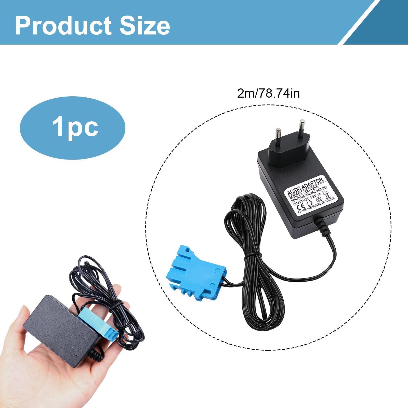 12V Ladegerät Für Peg Perego Kinderauto - Ladegerät Mit LED Anzeige