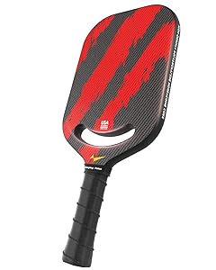Warping Point Ascent Pickleball Paddles| Carbon Fiber Pickleball Racket with Aero Throat | Textured Grit Surface | Hexa Polymer Core | Designed for Swing Speed and Maneuverability