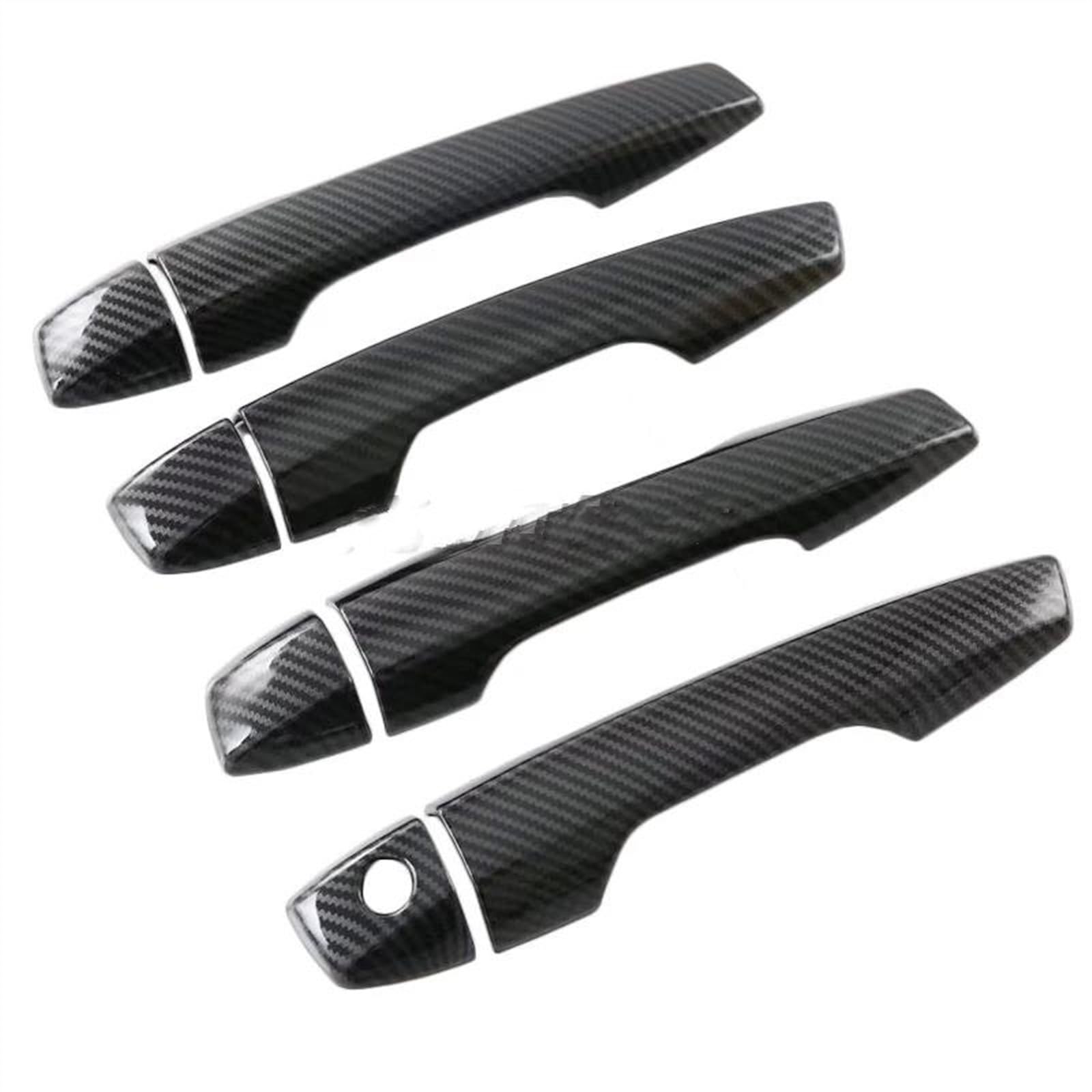 SLIMES ABS Carbon Fiber Car External Side Door Handle Bowl Catch Cover for Mitsubishi for Outlander 2022-2024 Protection Trim LHD Protection(C)