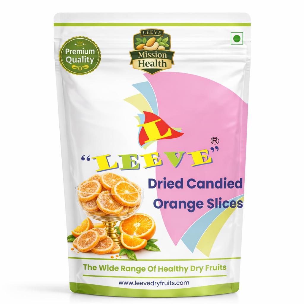 LEEVE Dried Orange Slices 200g | Naturally Dried Orange Fruit | Tangy Citrus Snack | Dehydrated Orange Slices for Tea, Cocktails, Baking & Garnish | Healthy Fruit Snack