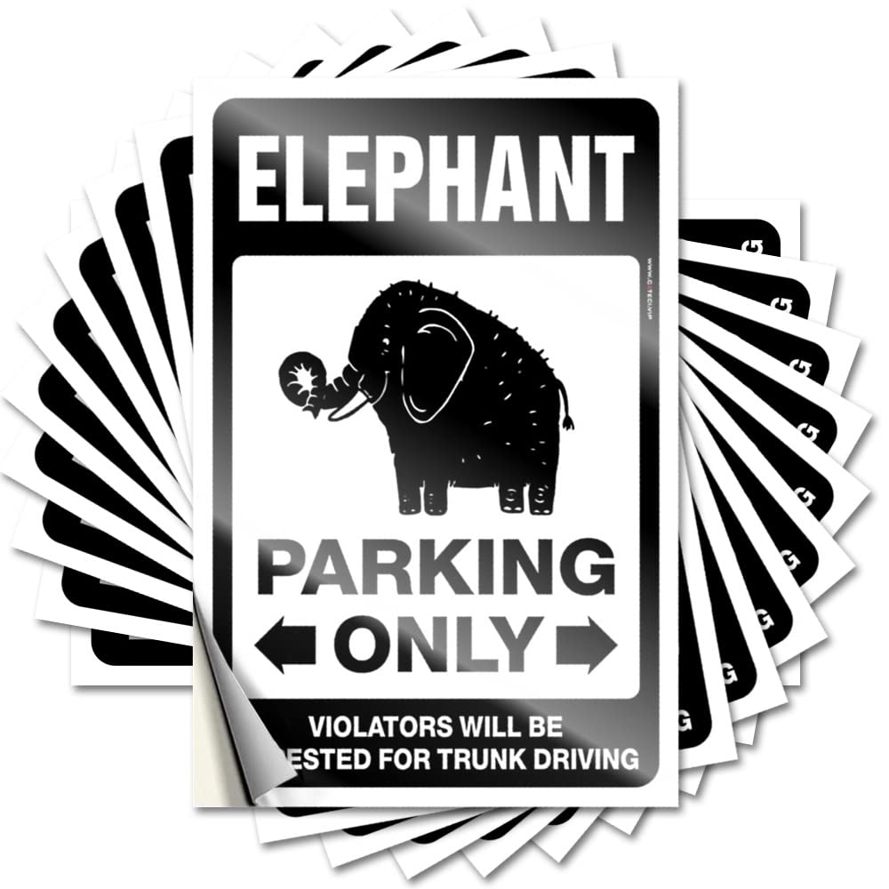 Elephant Parking Only Glitter Quote | Beauty Waterproof Vinyl Reusable Bike Removable Decal Peel Stick(12X18CM)