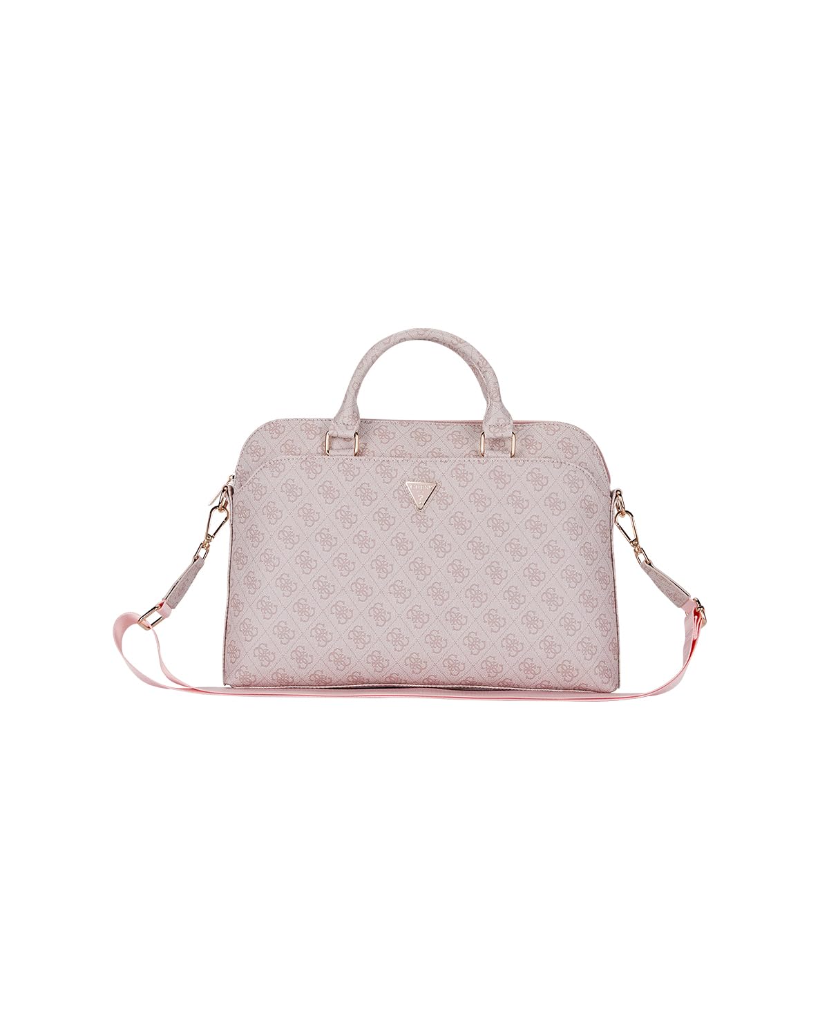 CG MOBILE Funda para portátil Guess 4G con cremallera y logotipo triángulo de 15 pulgadas (rosa), Rosa.