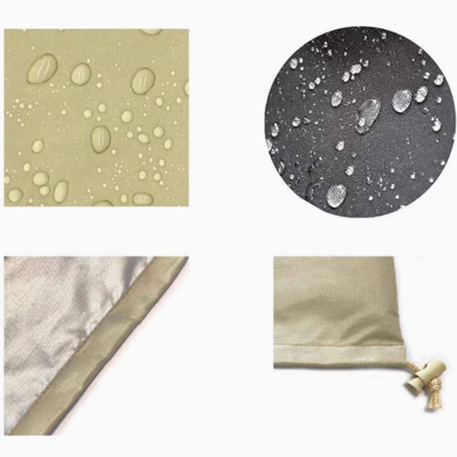 Copertura Dondolo 3 Posti, Copri Dondolo 3 Posti Impermeabile, Tessuto Oxford 210D, coprisedile per Altalena da Esterno, Anti-UV(Beige,220x125x170cm)