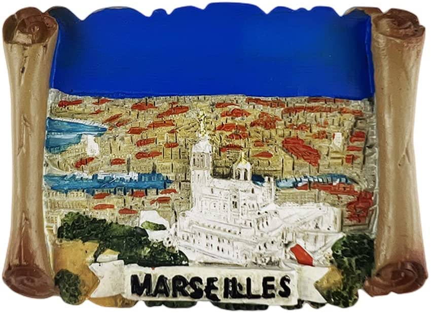 Calamita Da Frigorifero 3D – Marsiglia Francia – Souvenir Da Viaggio In Resina Dipinta A Mano - 2