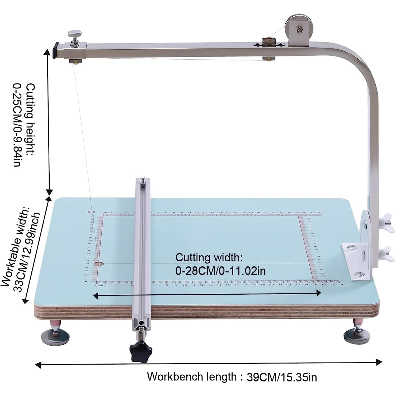 Mesa de Corte de Espuma de Alambre Caliente, Cortador de Alambre Caliente de Mesa, Altura máxima de Corte 9.8 Pulgadas, para Cortar, Formar y Esculpir Espuma de poliestireno y Otros Materiales de es