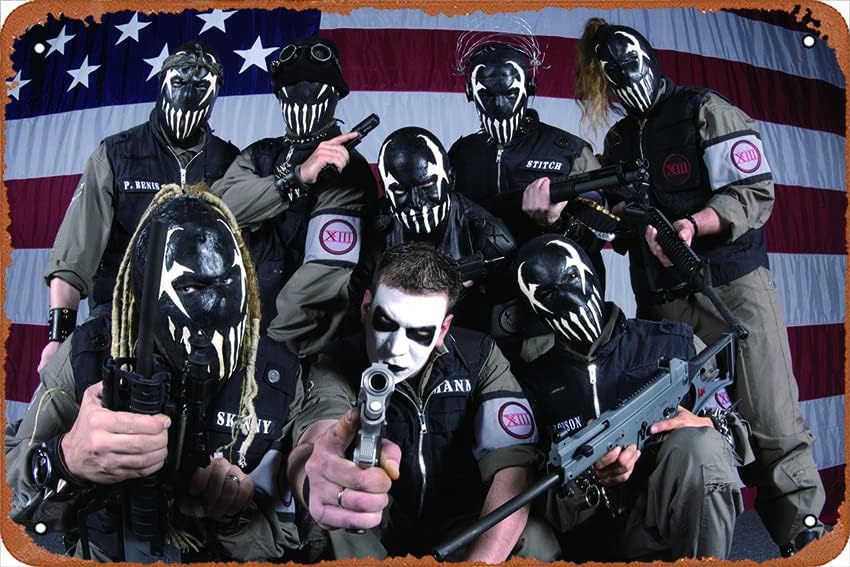 Music Mushroomhead Band United States - Mushroomhead 2003 Plaque Poster Metal Tin Sign 8" x 12" Vintage Retro Wall Decor