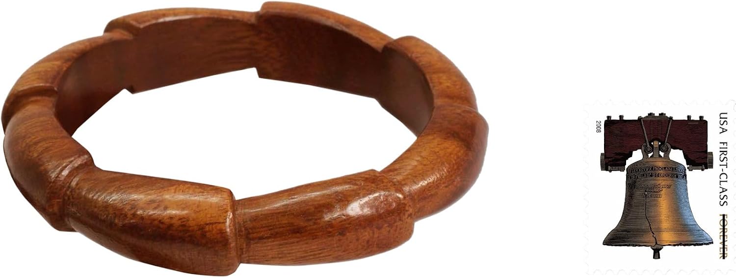 NOVICA Artisan Handmade Wood Bangle Bracelets Pair Natural Materials India Eco Friendly Nature [7.5 in Inner Circ. x 0.3 in W] ' Forest Suns' Pair