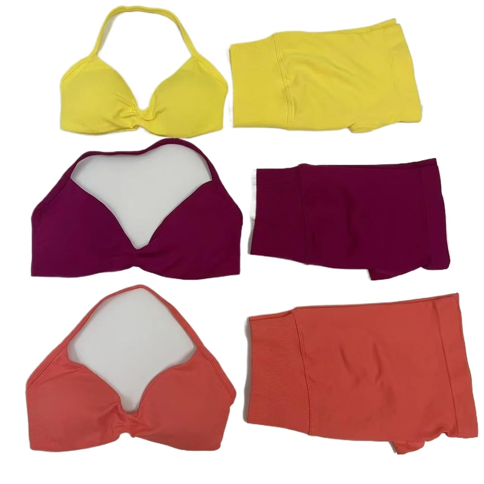 Nahtlose Yoga Set Frauen Workout Kleidung Scrunch Shorts Set Halter Sport Bh Fitness Frau Sportswear