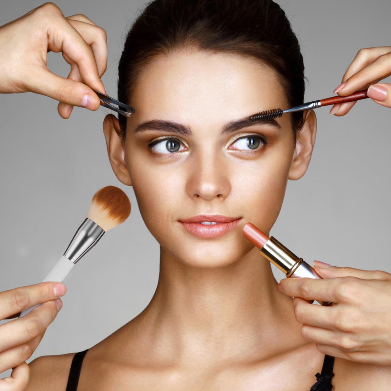 Healeved 2pezzi Ad Densità Per Makeup Brush Cosmetico Per Contouring Blush e Strumento Per e Ragazze Facile Usare