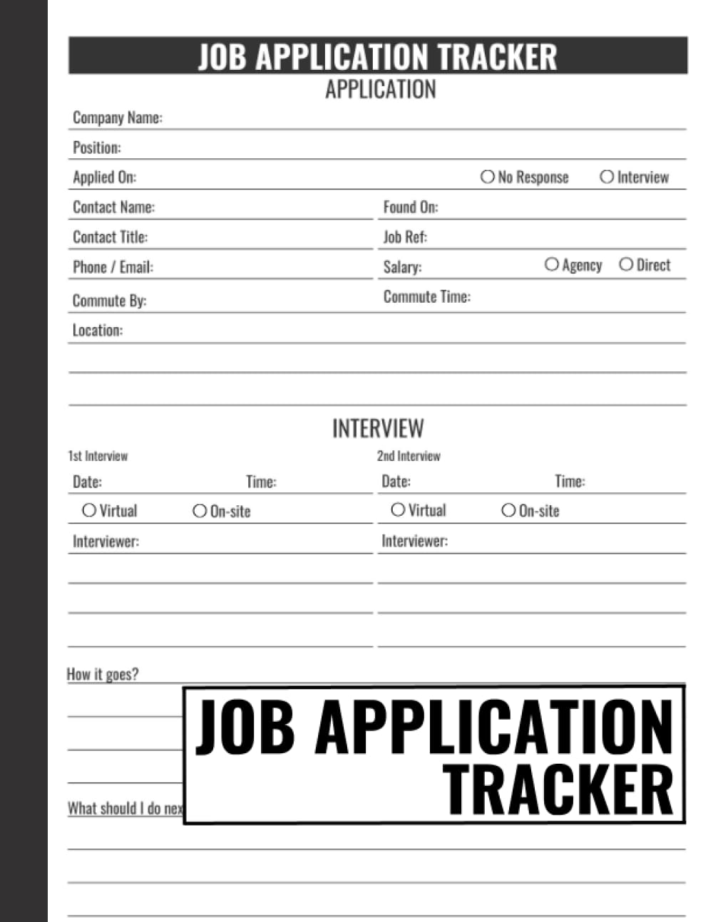 Job Application Tracker: Employment Search Planner To Record, Organize ...