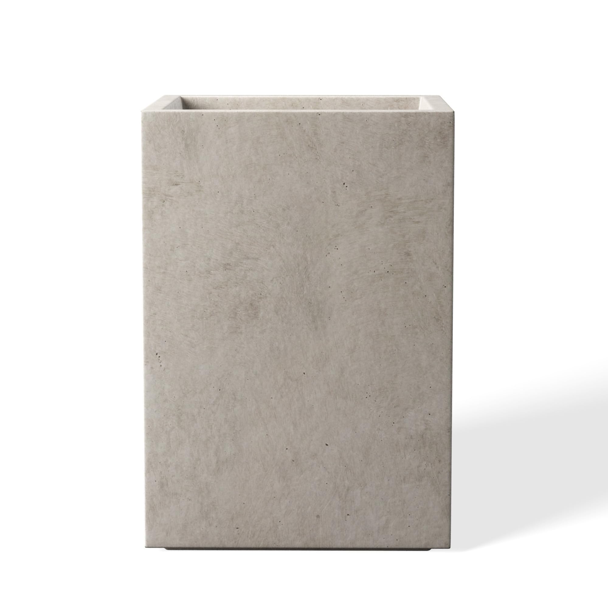 Kante 12.6 Tall Rectangular Concrete Planter Weathered Concrete