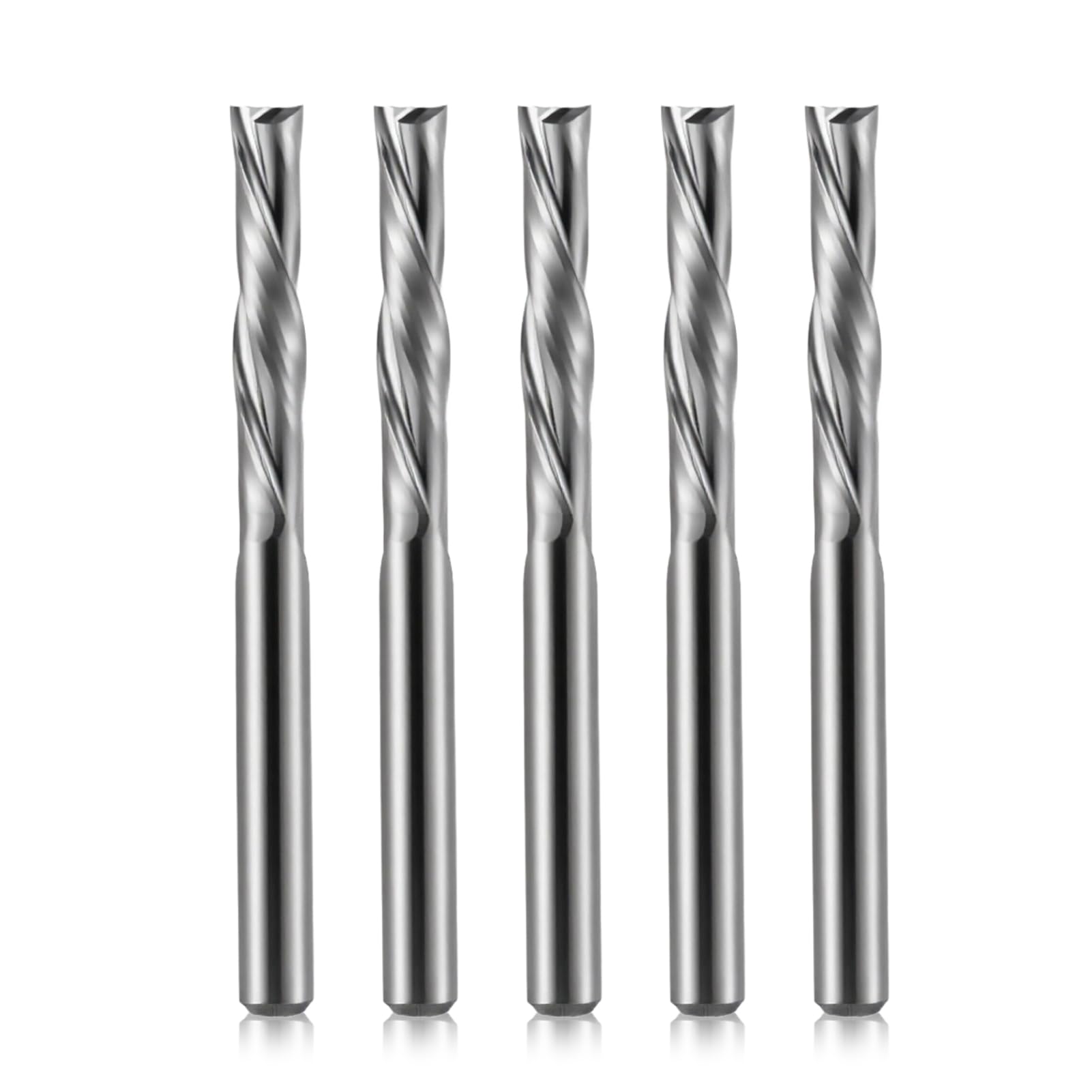 1/8 Inch Shank Downcut Spiral Router Bit 1/8 Inch Cutting Diameter 17mm Cutting Length CNC Router Bits End Mill for Woodwork,5 Pack