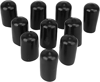 CNBTR Soft Rubber Screw Thread Cover PVC Hose End Caps Vinyl Round Rubber 12mm Length Pack of 10