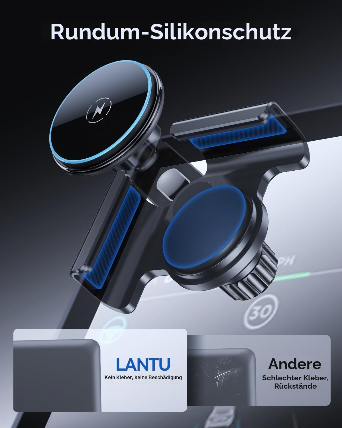 Qi2 Zertifiziert 15W Handyhalterung für Tesla Model 3/Y/X/S MagSafe Handyhalter Auto Magnet mit 1M C-C Kabel für iPhone 12-17 Serie und MagSafe-Hülle