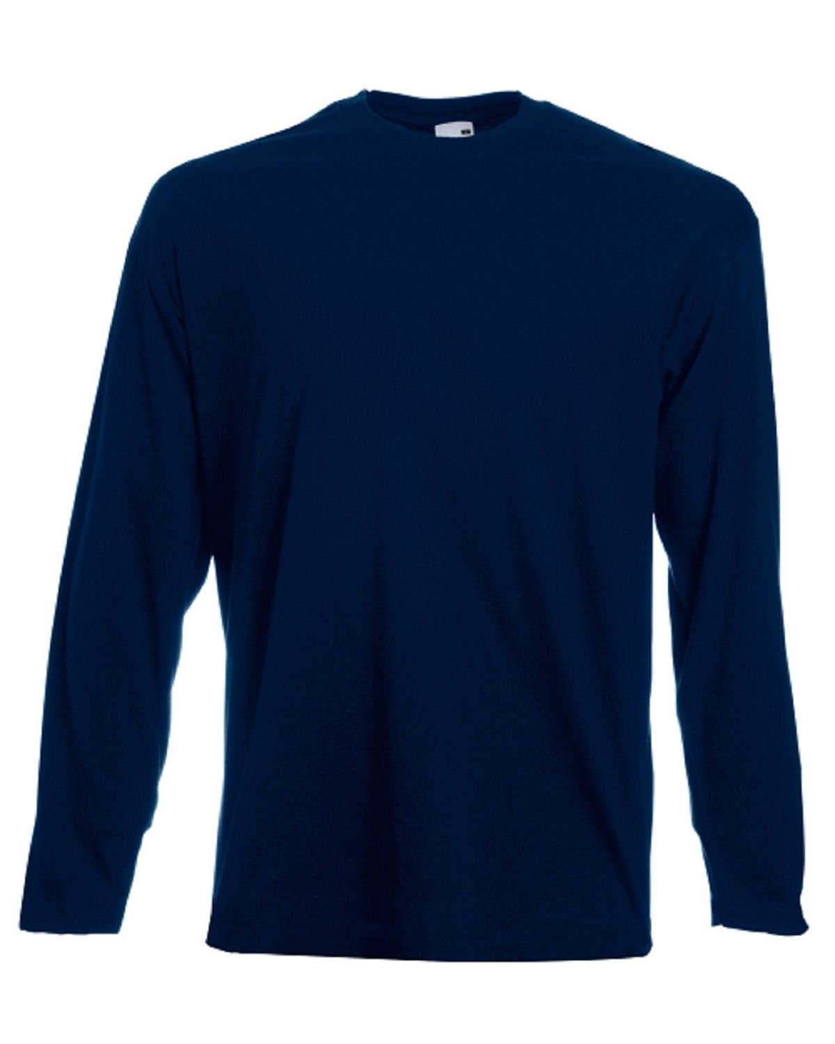 Fruit of the Loom Men's Valueweight Long Sleeve T-Shirt, Deep Navy, Medium