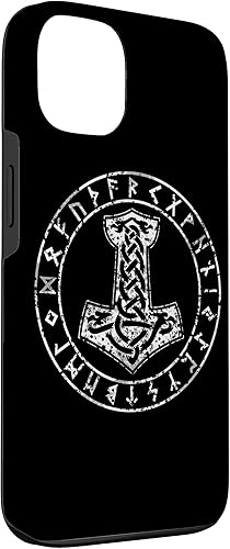 Vista 12 de Funda para iPhone 14 Mjolnir Thor Hammer Viking Norse Mythology
