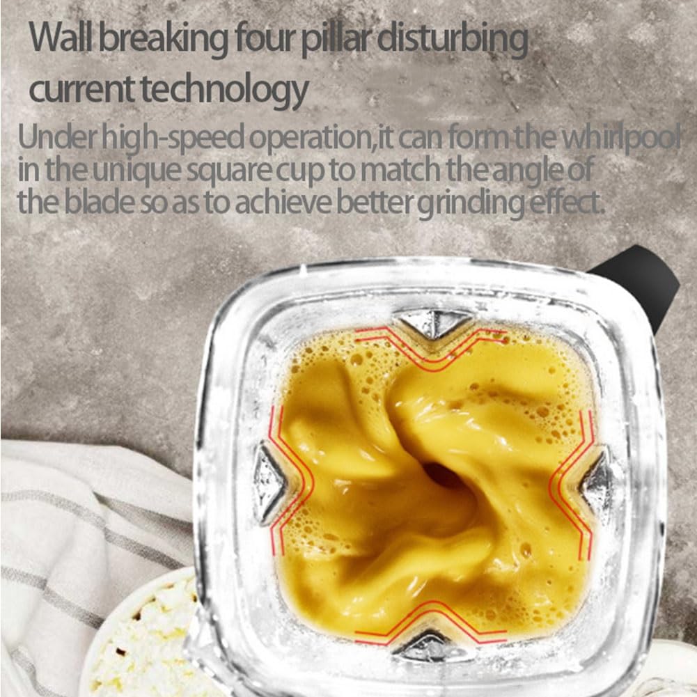 800W Frullatore Mixer Per Smoothie Frullatore Professionale Con 8 Programmi Potente Macinacaffè E Tritaghiaccio 48000Prm Ad Alta Velocità 6 Lame Di Precisione In Acciaio Inossidabile Tritan 2 L