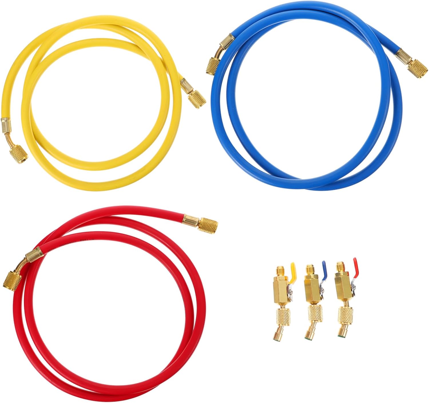 Homoyoyo 3pcs Fluoride Adding Tube Valves for Car Air Conditioning Compatible Lightweight and Easy Installation for Efficient Refrigeration Systems