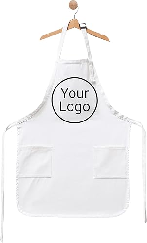 Miniatura 4 de Delantal con logotipo personalizado, delantal de cocina personalizado para hombres, mujeres y niños, delantal de chef ajustable con bolsillos,
