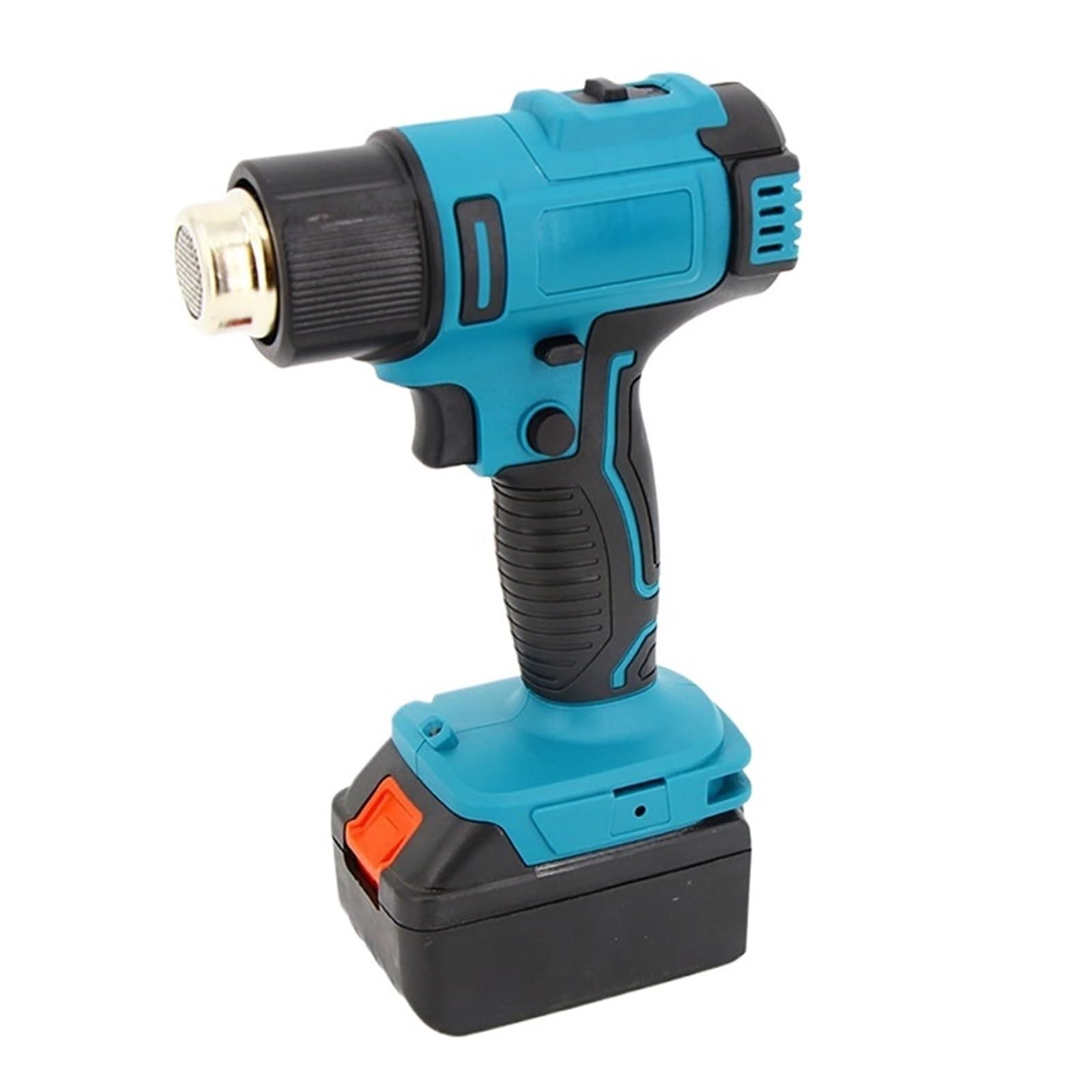 Opalarka 1200W Elektryczna Gorąca Wiatrówka Akumulatorowa Folia Termokurczliwa Pistolet Spawalniczy Z Dyszą Do Akumulatora 18V Do obkurczania PCV, rękodzieła, usuwania farby, fo(With 1 battery)