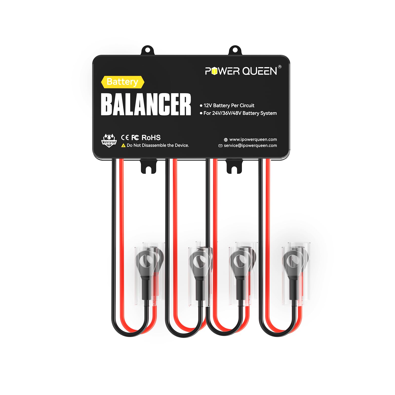 Diagram illustrating the 'Auto Smart Balance Mode' where the balancer operates continuously once a 10mV voltage difference is achieved, and enters 5mA standby drain when balanced.