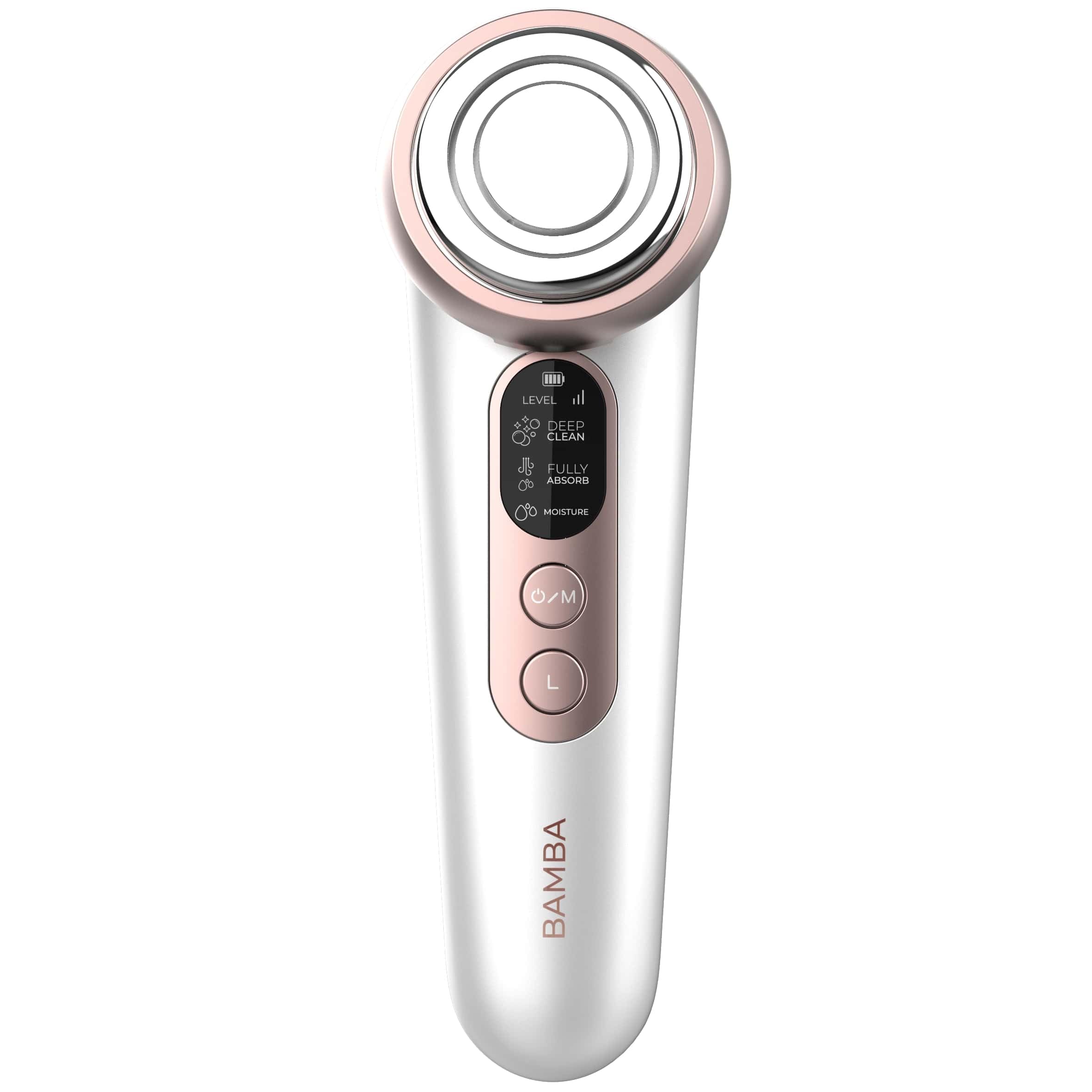 Cecotec Masajeador facial Bamba FaceCare LightSonic, 3 Modos, Tecnología Iónica, Tecnología de Electroestimulación EMS, 5 Niveles de intensidad, Pantalla LCD, Autonomía de 60min