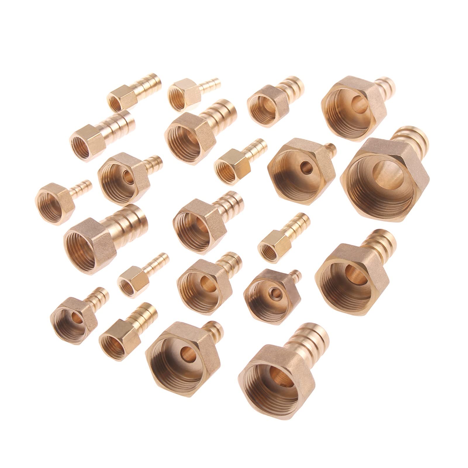 Adaptateur de tuyau d'arrosage en laiton, raccord cannelé 6/8/10/12/14/16/19 mm, 1/8", 1/4", 3/8", 1/2", 3/4", 1" BSP femelle, connecteur adaptateur en cuivre (taille : cannelé 10 mm, filetage : 1/4
