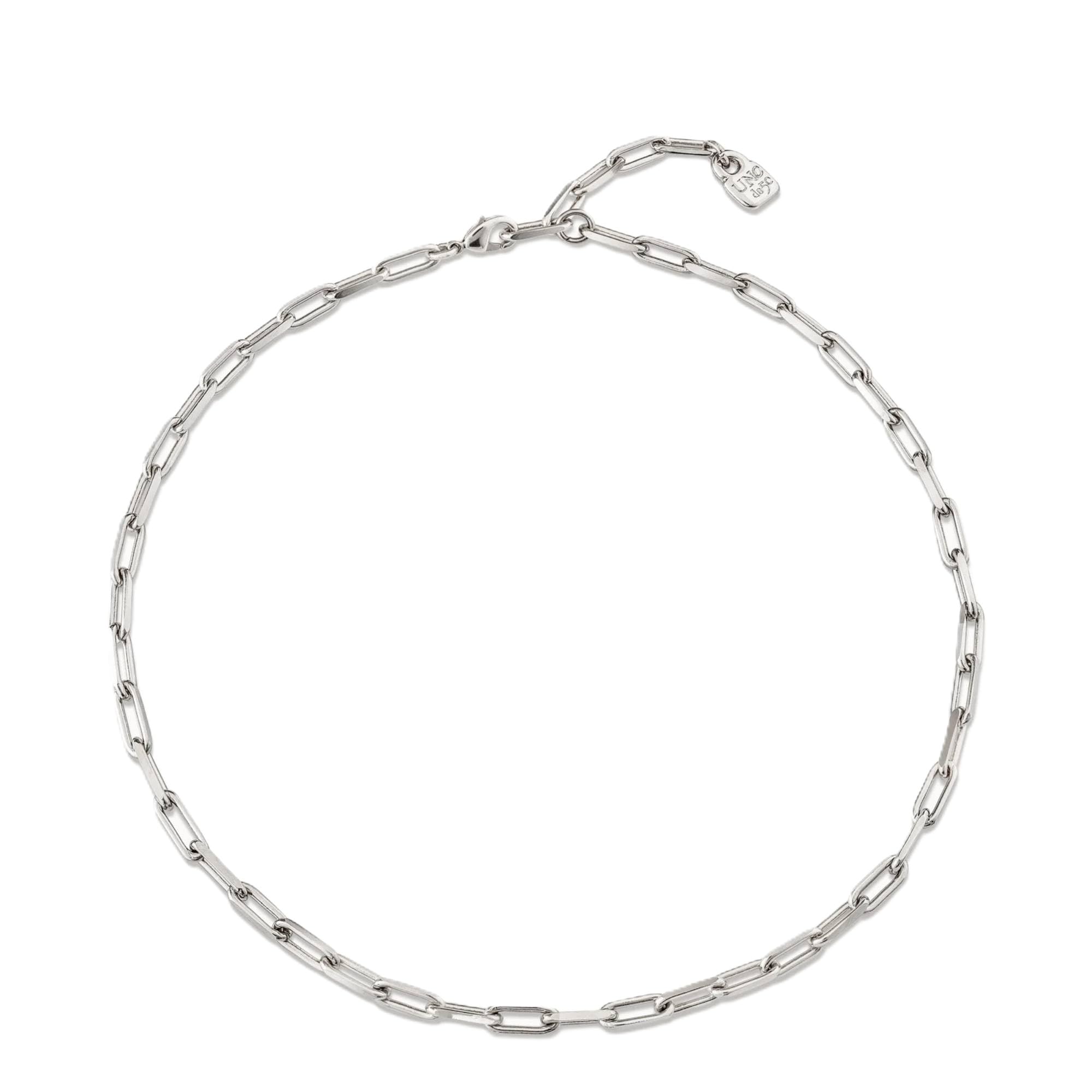 Uno de 50 Catena, collana corta, lega di metallo placcata in argento sterling, Gioielli fatti a mano