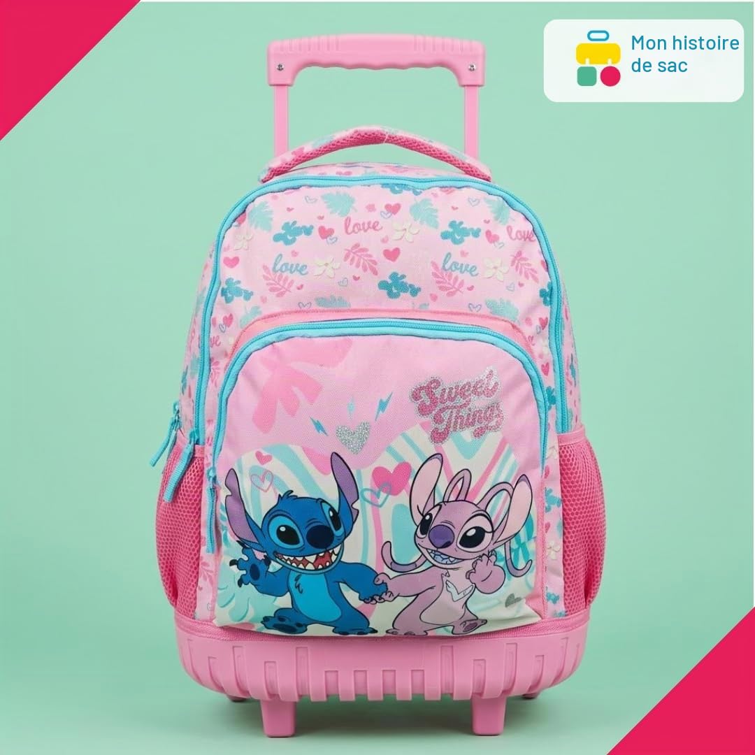 mybagstory | Sac à roulettes Stitch | 2 Compartiments | 43 cm