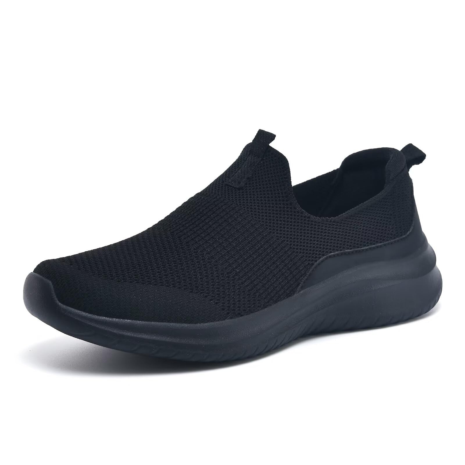TIOSEBON Damen Walking Tennisschuhe Strick Leichtgewicht Slip-On Atmungsaktives Mesh Bequeme Weiche Mode Sneaker