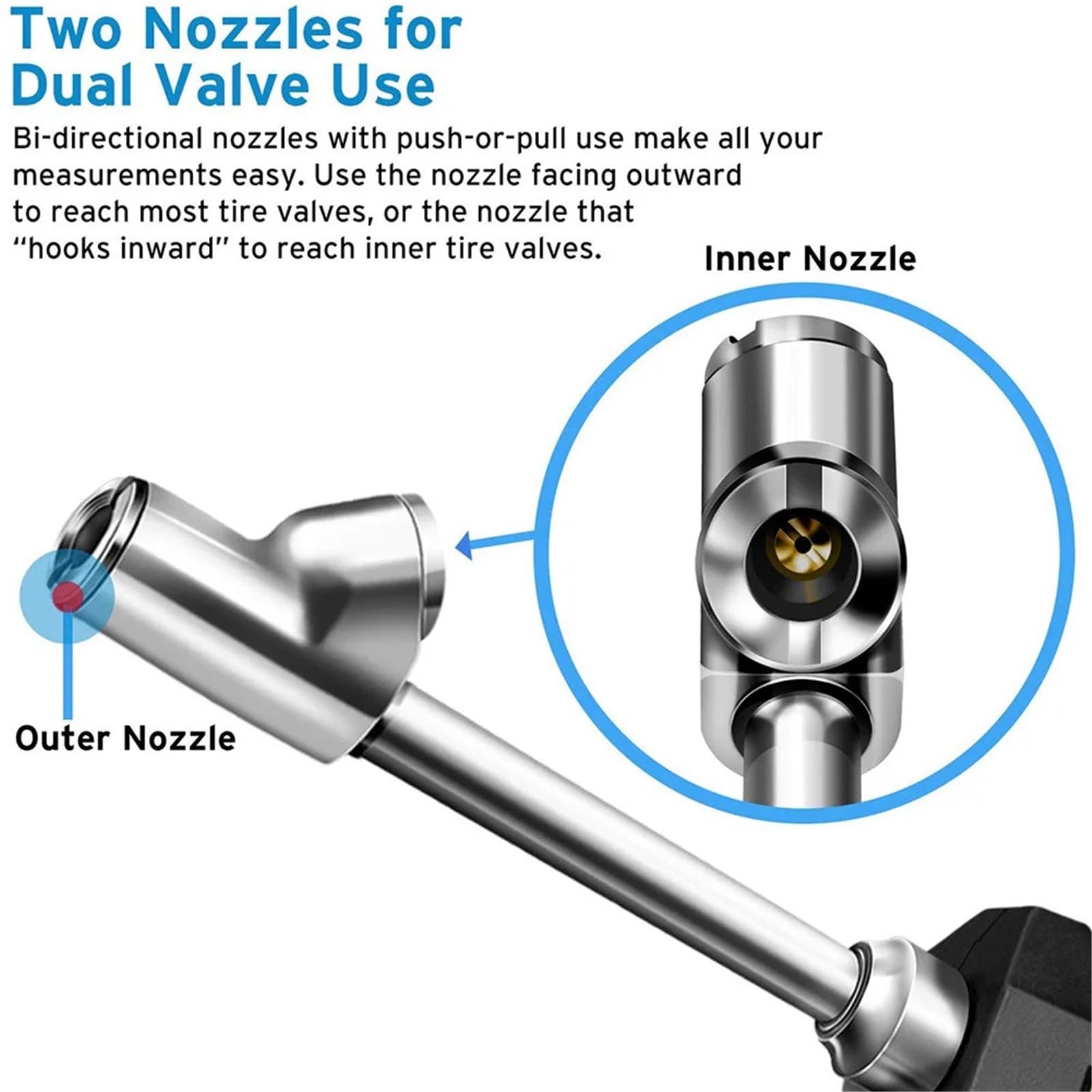 Reset del sensore Manometro Digitale per la Pressione dei Pneumatici 230 PSI a Doppia Testa in Acciaio Inossidabile per Camion LCD, Torcia elettrica, Tester per Veicoli | 3pcs