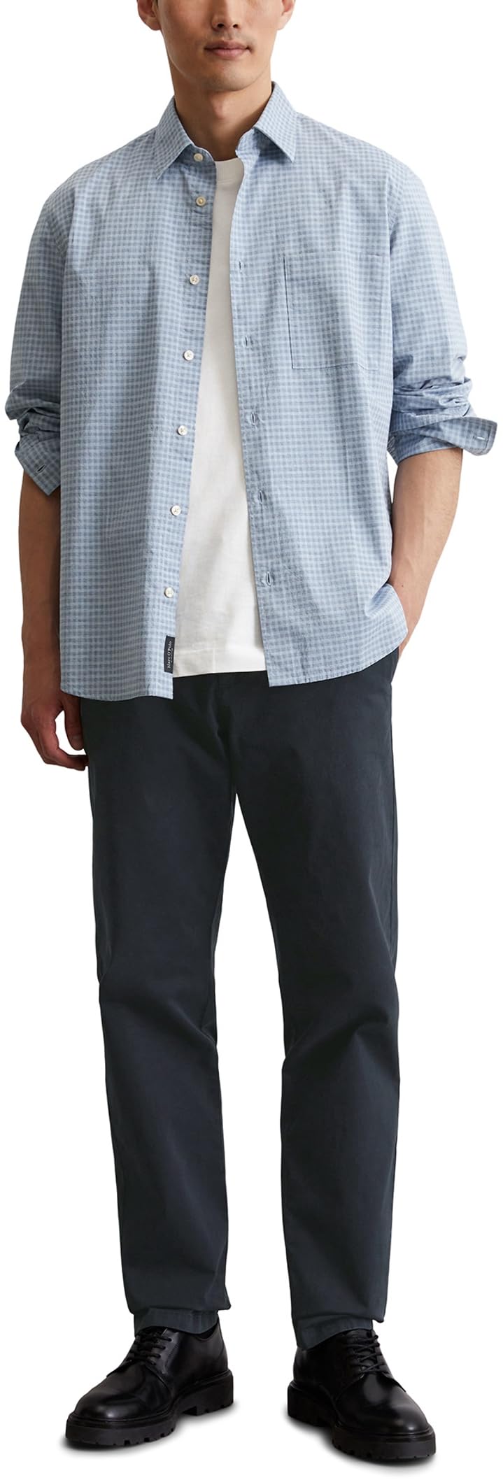 Marc O'Polo Herren Hemd aus Bio-Baumwolle Regular Fit